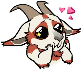 💕 8f9f4f45 goat, animal, cute, heart, kawaii, cartoon, sticker telegram sticker