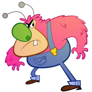 😠 4137e168 Kartun, Monster, Marah, Lucu, Merah muda, Hijau telegram sticker