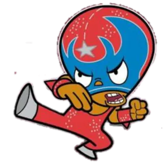 👊 45e02048 Lucha Libre, Gulat, Kartun, Topeng, Karakter, Gulat Meksiko telegram sticker