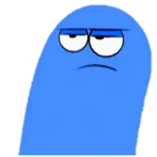 😒 f22f053d Blooregard Q. Kazoo Foster's Home for Imaginary Friends Bloo, Kartun, Anak-anak, Lucu, Biru telegram sticker