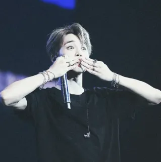 🔖 09c4a4fe Jimin K-pop, cantor, Jimin, BTS, apresentação, concerto telegram sticker