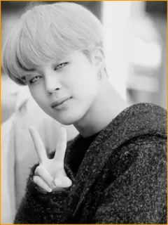 ◾️ aead1774 Personne, Signe de paix, Portrait, Noir et blanc, Homme telegram sticker