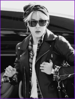 ▫️ d65bd818 personne, lunettes de soleil, veste, style, mode telegram sticker