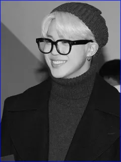 ▫️ e03e61cb Jimin Kpop, Jimin, BTS, célébrité, lunettes, hiver telegram sticker