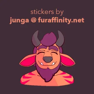 ♦ 44a91f97 stickers by
junga @ furaffinity.net стикер, фурри, furaffinity, junga, монстр, персонаж telegram sticker