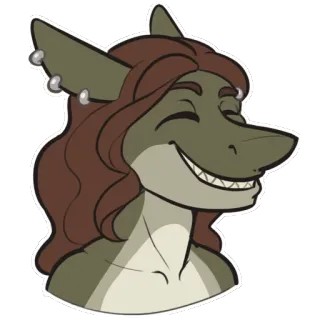 😄 5dca630d Акула, Фурри, Антро, Мультфильм, Улыбка, Персонаж, Антропоморфный, Животное telegram sticker