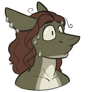 😳 c1dcd169 стикер, фурри, акула, мультфильм, антропоморфный, животное, портрет telegram sticker