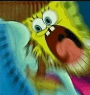 🧿 05803ac8 Spongebob Spongebob Squarepants spongebob, cartoon, nickelodeon, meme, funny, screaming telegram sticker