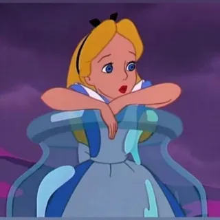 🧿 13aef74e Alice Alice in Wonderland alice, disney, cartoon, wonderland, character, girl, movie telegram sticker