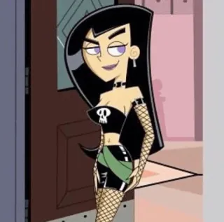🧿 14e1e0e7 Sam Manson Danny Phantom cartoon, goth, animated, girl, Sam Manson, Danny Phantom, nickelodeon telegram sticker