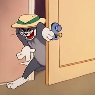 🧿 15749a1f Tom Cat Tom and Jerry cartoon, cat, sneaky, funny, character, animal telegram sticker