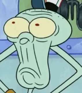 🧿 52209bb3 Squidward Spongebob Squarepants squidward, spongebob, nickelodeon, cartoon, funny, meme telegram sticker