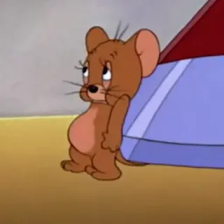 🧿 6cca5bd4 Jerry Tom and Jerry cartoon, mouse, Jerry, sad, cute, animation telegram sticker