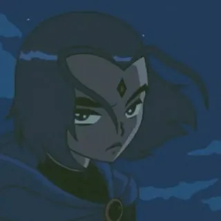 🧿 77700406 Raven Teen Titans cartoon, superhero, raven, teen titans, dc comics telegram sticker