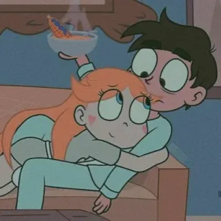 🧿 8b30714e Star Butterfly Star vs. the Forces of Evil cartoon, animation, friendship, relaxing, couple, cute, animated series telegram sticker