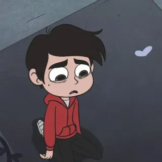 🧿 a7f155a8 Marco Diaz Star vs. the Forces of Evil cartoon, sad, character, anime, tv show telegram sticker