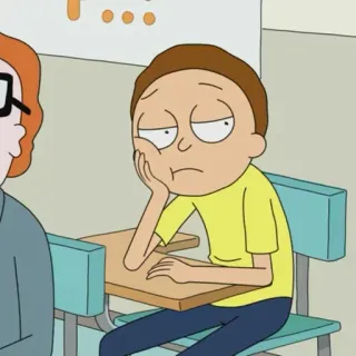 🧿 c6dc22ee Morty Rick and Morty Morty Smith, bored, cartoon, Rick and Morty, character telegram sticker