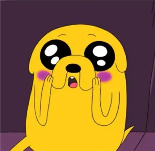 🧿 f3ccc544 Jake Adventure Time cartoon, Jake the Dog, Adventure Time, dog, animated, character, yellow telegram sticker