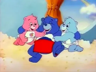 👪 45633e0c Care Bears care bears, cartoon, cute, bears, clouds, baby, diaper telegram sticker