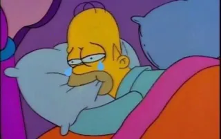 😂 50779914 Homer Simpson The Simpsons Homer Simpson, crying, sad, cartoon, the simpsons telegram sticker