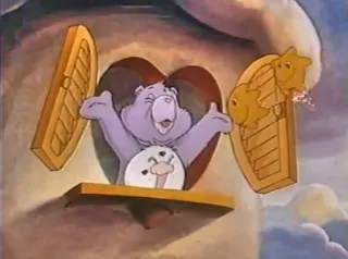 🖼 6d0ff717 Care Bear care bears, cartoon, bear, happy, wholesome, friendly, greeting telegram sticker