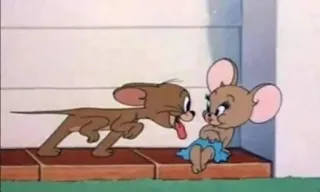 😍 bd7ec49e Jerry Mouse Tom and Jerry cartoon, mouse, animation, characters, cute, funny telegram sticker