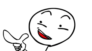 👈 3334d388 火柴人, 指向, 卡通, 手势 telegram sticker