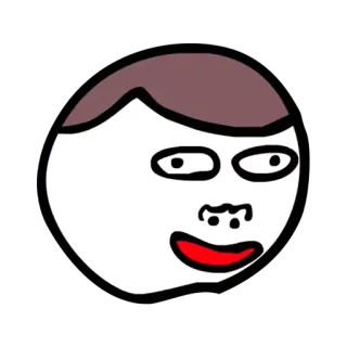 🤤 a9f09117 卡通, 脸, 表情, 绘画, 角色 telegram sticker