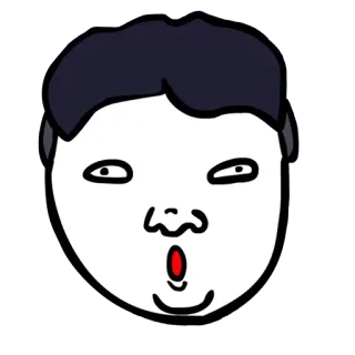 🇰🇵 d276b949 卡通, 脸, 搞笑, 贴纸, 表情, 震惊 telegram sticker