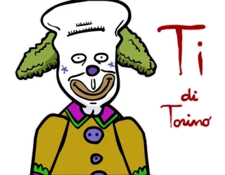 🤡 3304f96f Ti di Torino Payaso, Italiano, Dibujos animados, Turín telegram sticker