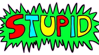 😳 82d26b9a STUPID estúpido, insulto, dibujo animado, cómic, expresión telegram sticker