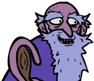 👴 996fe755 mago, dibujos animados, fantasía, anciano, personaje telegram sticker