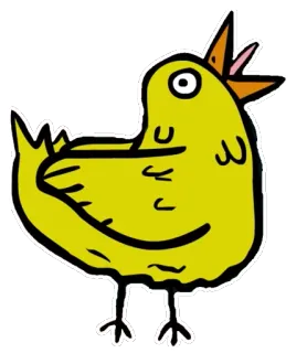 🐣 e6217141 pollo, pájaro, amarillo, dibujo animado, animal telegram sticker