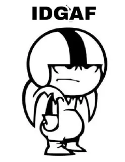 🙄 19ba46e7 IDGAF 漫画, 態度, ヘルメット, 怒り telegram sticker