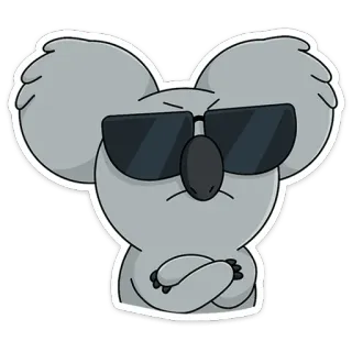 😎 c59be769 коала, солнцезащитные очки, круто, животное, мультик, стикер telegram sticker