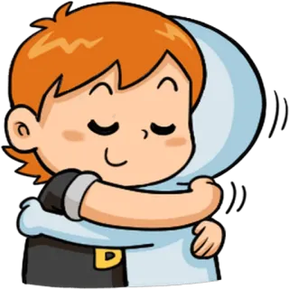 😌 c982921a knuffel, cartoon, vriendschap, emoties, genegenheid, liefde telegram sticker