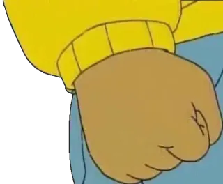 ✊ 70bc6b72 Arthur Artur, pięść, kreskówka, PBS, serial TV whatsapp sticker