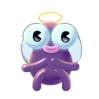 😇 d65691e9 ange, mignon, dessin animé, personnage, sticker whatsapp sticker