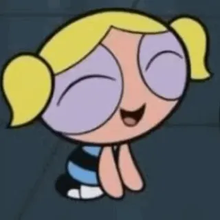 ⚡️ 4bd7b6d1 Bubbles The Powerpuff Girls 만화, 방울, 파워퍼프걸, 귀여운 telegram sticker