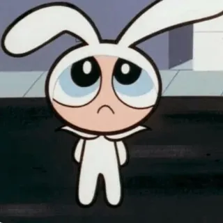 ⚡️ bc32f3b6 Bubbles The Powerpuff Girls 만화, 토끼, 슬픈, 버블, 파워퍼프걸 telegram sticker