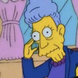 ⚡️ bee23869 Selma Bouvier The Simpsons 만화, 캐릭터, 애니메이션, 웃긴 telegram sticker