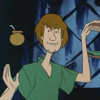 ⚡️ cf43d47a Shaggy Rogers Scooby-Doo 만화, 캐릭터, 섀기, 스쿠비 두, 애니메이션 telegram sticker