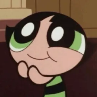 ⚡️ f25e46ff Buttercup Powerpuff Girls 만화, 캐릭터, 애니메이션, 귀여운, 초록색, 파워퍼프걸 telegram sticker