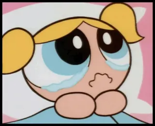 🍑 a1d23195 Bubbles Powerpuff Girls Kartun, Sedih, Menangis, Blossom, The Powerpuff Girls, Animasi whatsapp sticker