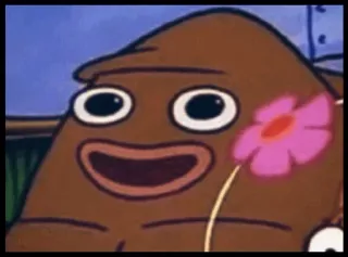 🍑 ba55b73a Poop pup, kartun, bunga whatsapp sticker