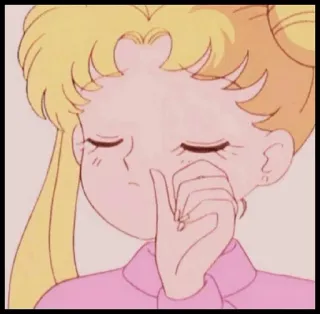 🍑 cb552962 Sailor Moon anime, menangis, Sailor Moon, kartun, sedih whatsapp sticker