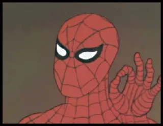 🍑 d3bc3e55 Spider-Man Spider-Man, superhero, Marvel, gestur OK, kartun, tokoh komik whatsapp sticker