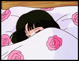 🍑 f1ff0f80 Anime, Tidur, Mawar, Tempat tidur, Kartun whatsapp sticker