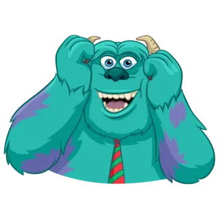 🤗 1ee8bac8 Sully Monsters, Inc. monster, sully, monsters inc, pixar, disney, karakter, biru telegram sticker