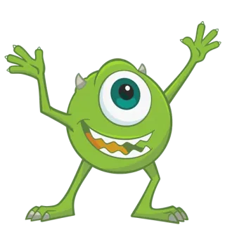 🤗 575eb730 Mike Wazowski Monsters, Inc. Mike Wazowski, Monsters, Inc., Disney, Pixar, kartun, monster, karakter telegram sticker